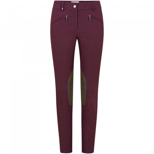 Pantalones p. mujer Pamela Henson »Soho«, algodón bielástico, borgoña, 34