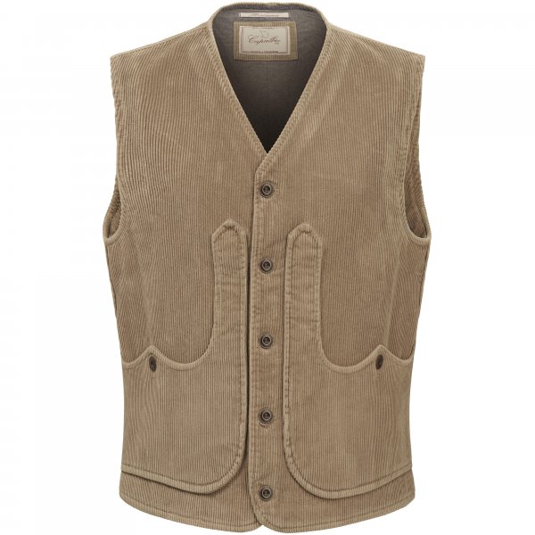 Gilet da uomo in velluto a coste »Maremma«, beige, taglia 50