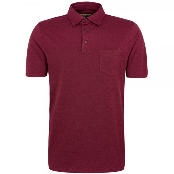 Maglia polo uomo Purdey »Berkshire« con taschino sul petto, rosso bordeaux, XL