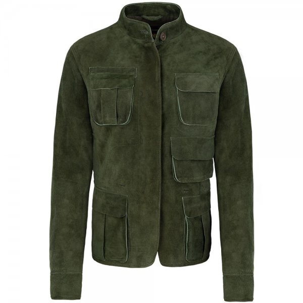 Chaqueta de pescador para mujer Meindl, piel de cabra, verde irlandés, 34