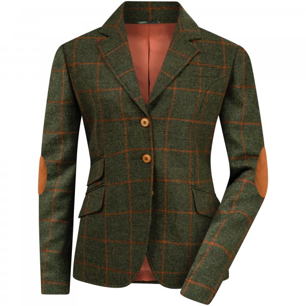 Damenblazer »Diana« Tweed, grün/orange, Größe 34